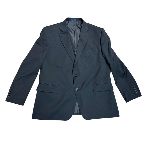 Stafford Black Classic Suit Jacket 46R Travel Stretch